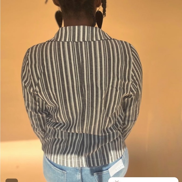 Women’s Blazer - Size XL - Black & Cream Striped NWT - Picture 4 of 6